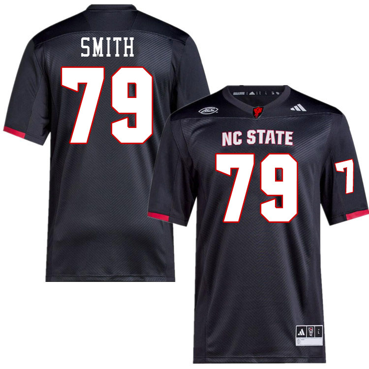 Men #79 Kamen Smith NC State Wolfpack College Football Jerseys Stitched-Black